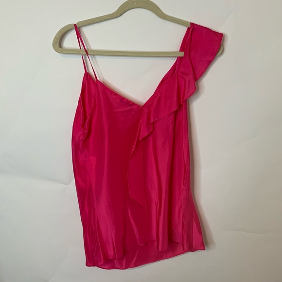 Lewit Pink Rouge Ruffle Silk Camisole - Picture 5 of 8